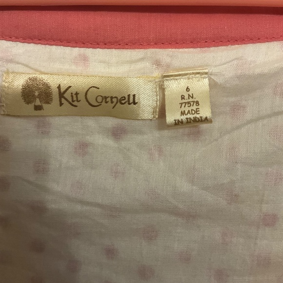 April Cornell Polka Dot Midi Retro V-Neck A-line Cap Sleeve Dress - Picture 2 of 11